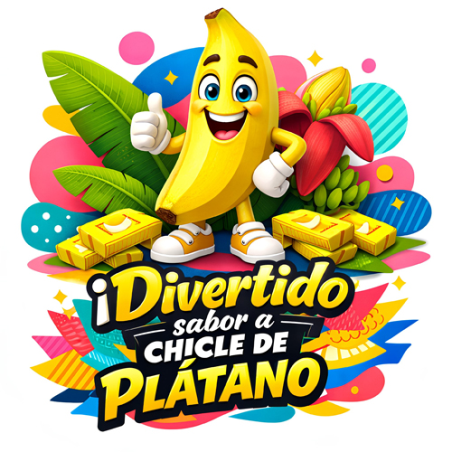 CARICATURA GOMA CHICLE PLATANO