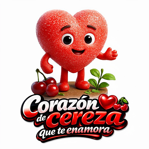 CARICATURA GOMA CORAZON ROJO