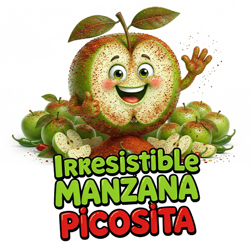 CARICATURA GOMA MANZANA PICOSITA