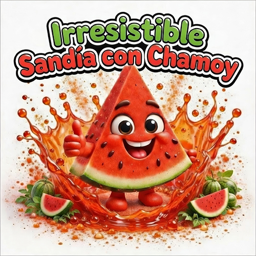 CARICATURA GOMA SANDIA CHAMOY
