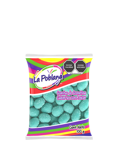 GOMA CHICLE MORA AZUL 100 GRS