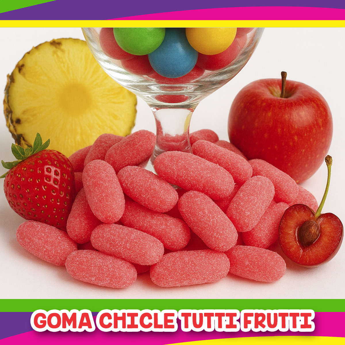 GOMA CHICLE TUTTI FRUTTI