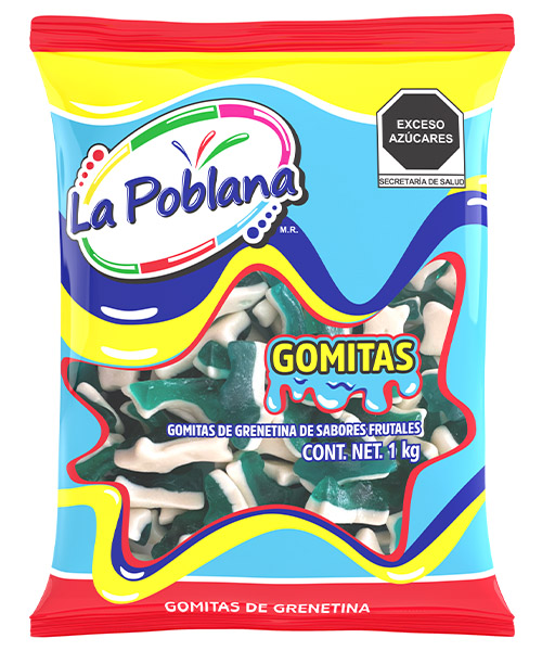 GOMA TIBURON BICOLOR ACEITADO 1 KG