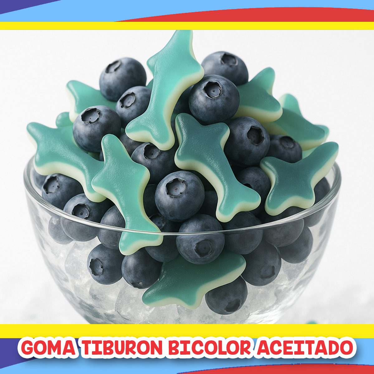 GOMA TIBURON BICOLOR ACEITADO